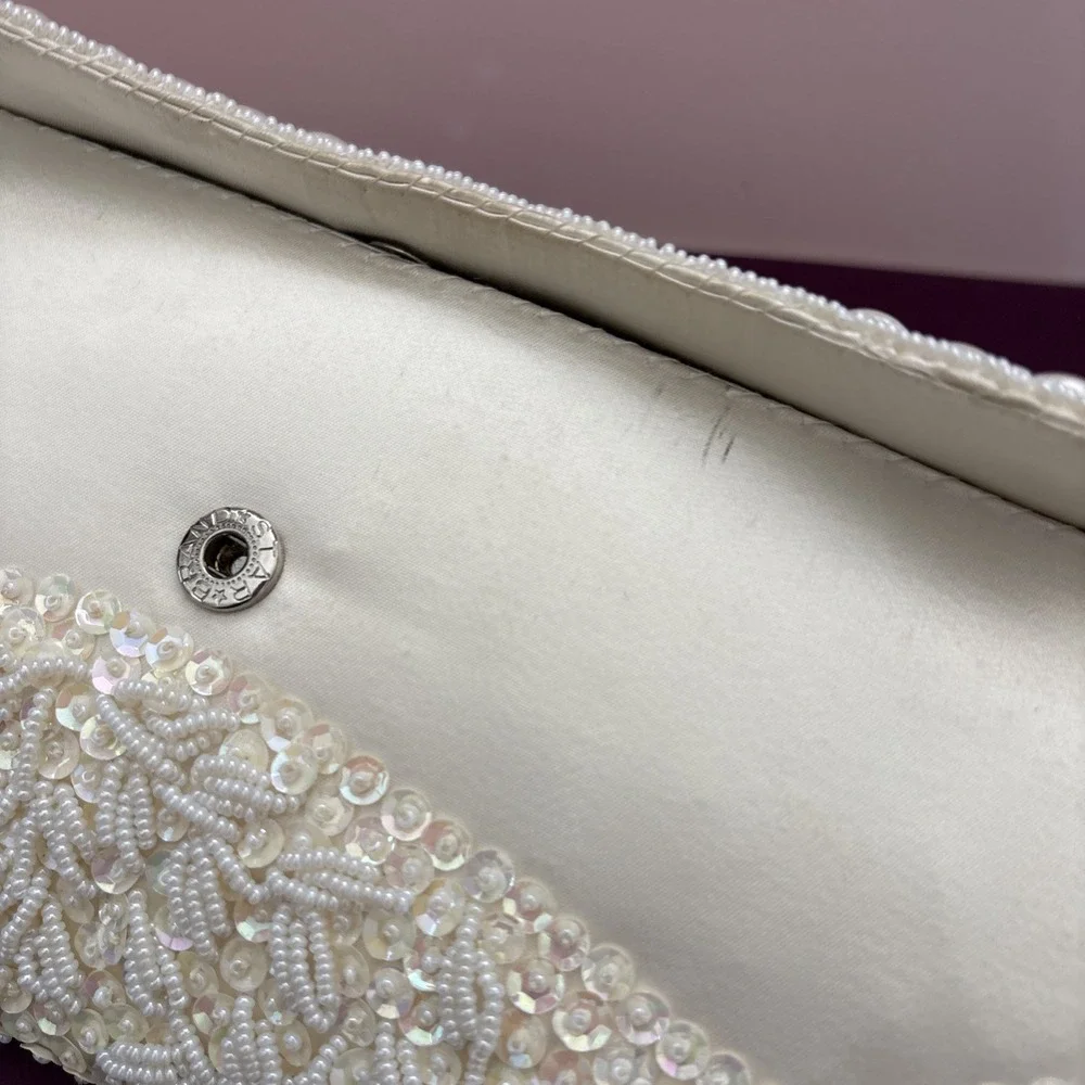 La‎ Regale Ltd Ivory Beaded & Sequined Evening Bag Hong Kong Wedding